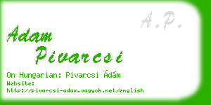 adam pivarcsi business card